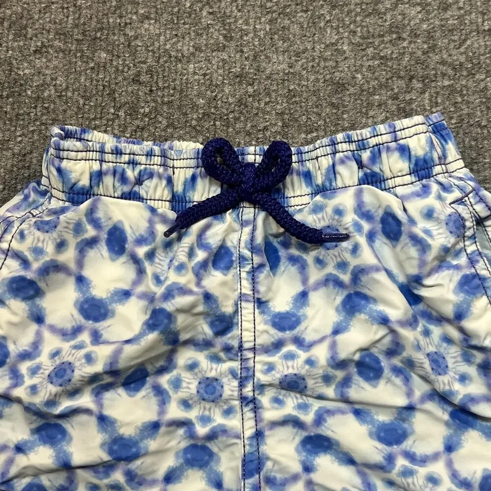 Vilebrequin Swim Shorts Boys 6 Blue Tie Dye Mesh Lined Elastic Waist Trunks